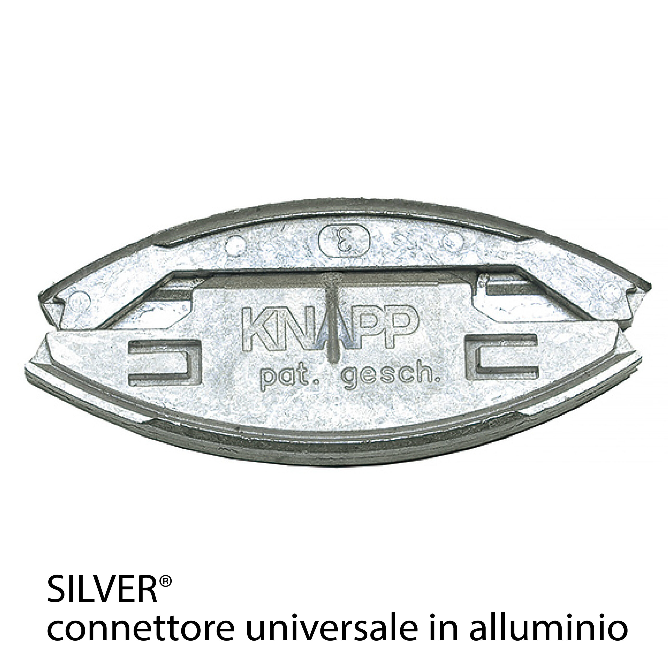 SILVER connettore in acciaio